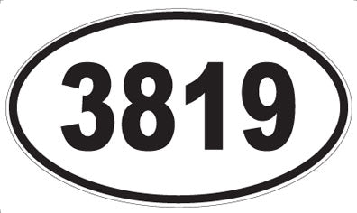 3819 - Oval Sticker