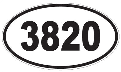3820 - Oval Sticker