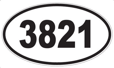 3821 - Oval Sticker
