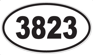 3823 - Oval Sticker