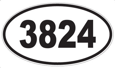 3824 - Oval Sticker