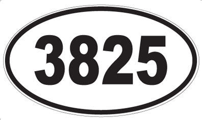 3825 - Oval Sticker