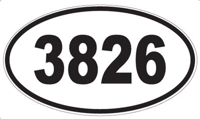 3826 - Oval Sticker