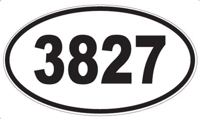 3827 - Oval Sticker