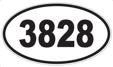 3828 - Oval Sticker
