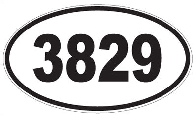 3829 - Oval Sticker