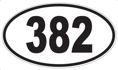 382 - Oval Sticker