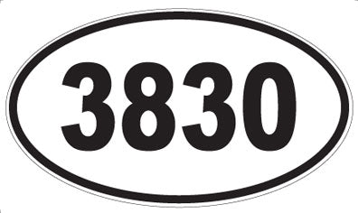3830 - Oval Sticker