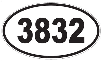 3832 - Oval Sticker
