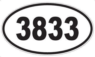 3833 - Oval Sticker