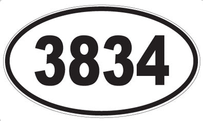 3834 - Oval Sticker