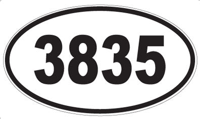 3835 - Oval Sticker
