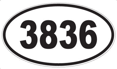 3836 - Oval Sticker