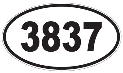 3837 - Oval Sticker
