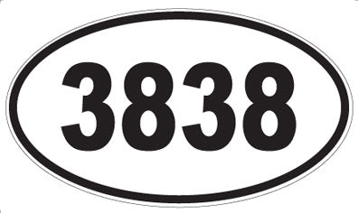 3838 - Oval Sticker