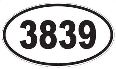 3839 - Oval Sticker