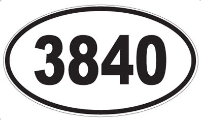 3840 - Oval Sticker