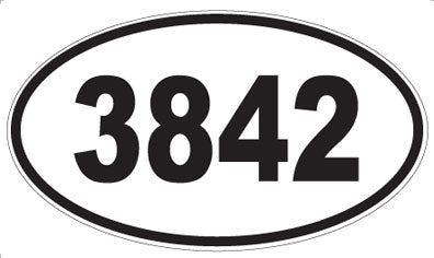 3842 - Oval Sticker