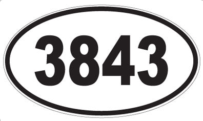 3843 - Oval Sticker