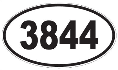 3844 - Oval Sticker