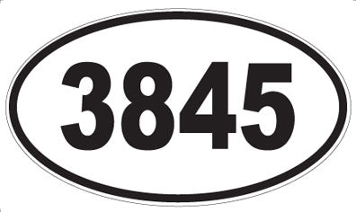 3845 - Oval Sticker