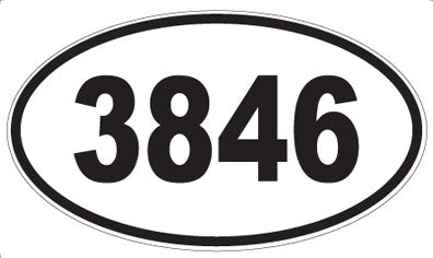 3846 - Oval Sticker