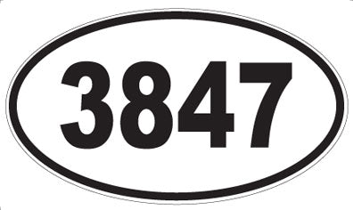 3847 - Oval Sticker