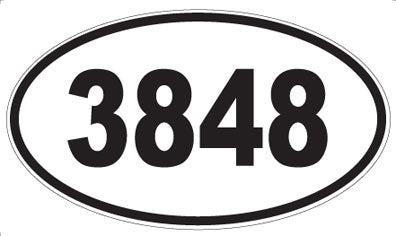 3848 - Oval Sticker