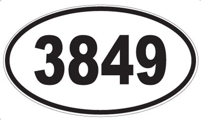 3849 - Oval Sticker