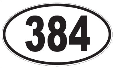 384 - Oval Sticker