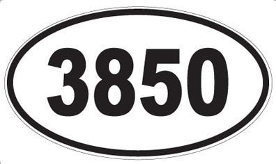 3850 - Oval Sticker