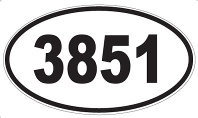 3851 - Oval Sticker
