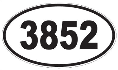3852 - Oval Sticker