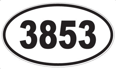 3853 - Oval Sticker