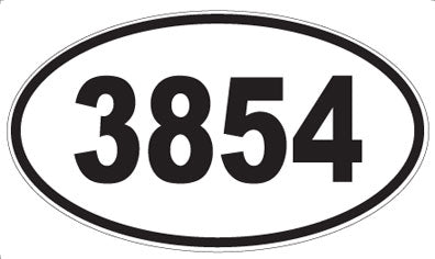3854 - Oval Sticker