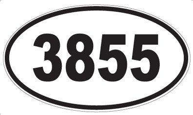 3855 - Oval Sticker