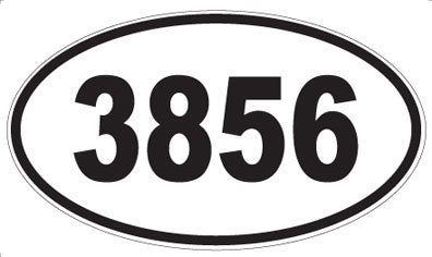 3856 - Oval Sticker