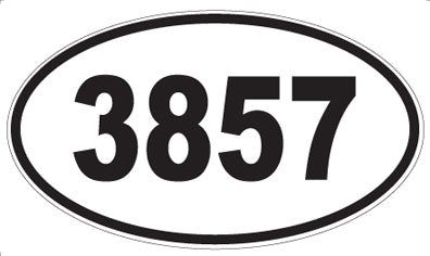 3857 - Oval Sticker