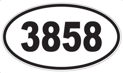 3858 - Oval Sticker