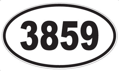 3859 - Oval Sticker