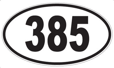 385 - Oval Sticker