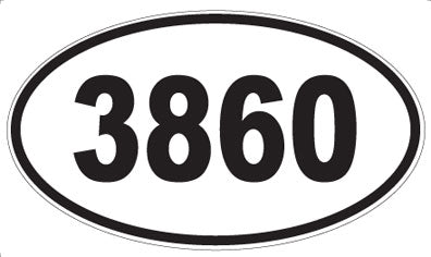 3860 - Oval Sticker