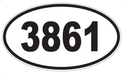 3861 - Oval Sticker