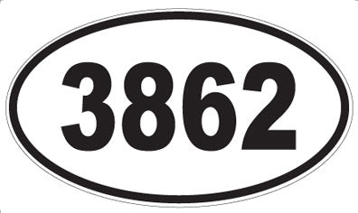3862 - Oval Sticker