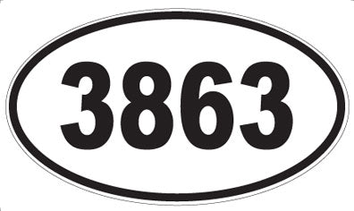 3863 - Oval Sticker