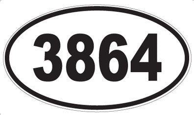 3864 - Oval Sticker