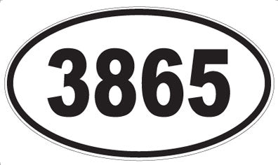 3865 - Oval Sticker