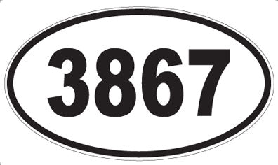 3867 - Oval Sticker