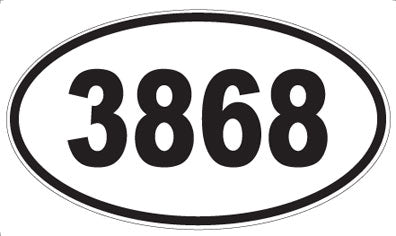 3868 - Oval Sticker