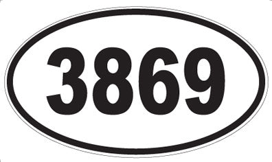 3869 - Oval Sticker